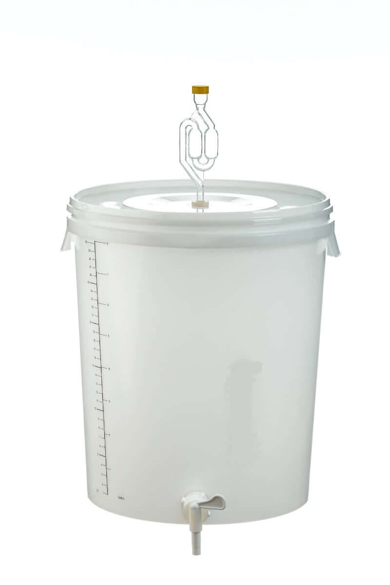 Bucket With Tap | 32 Litre | With Scale and Airlock | The Home Brew Shop | E14840-1