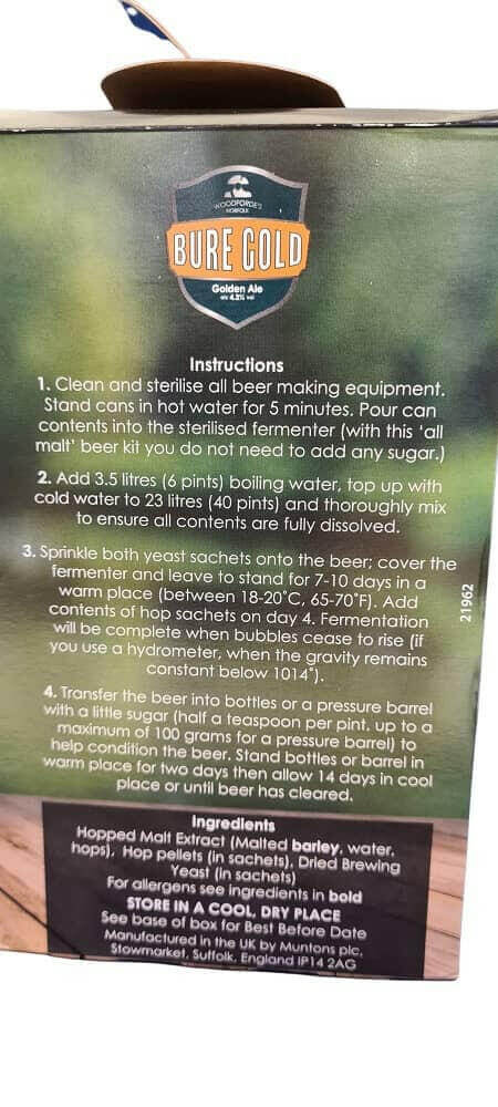Bure Gold Beer Kit | Woodfordes Brewery | The Home Brew Shop | 68612 - 1768