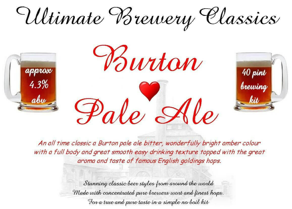 Ultimate Brewery Classics Burton Pale Ale Beer Kit | The Home Brew Shop | 150084