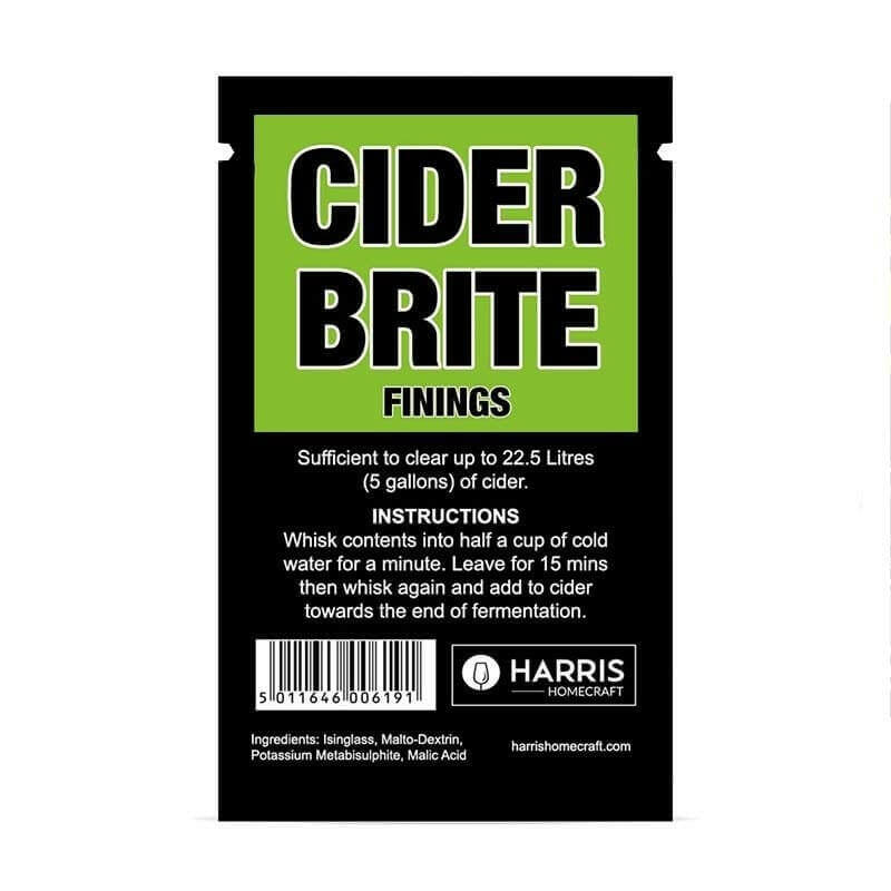 Cider Brite Fining - Single Sachet - Harris | The Home Brew Shop | 5351