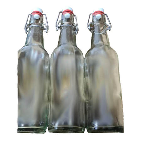 Clear Swing Top Beer Bottle 500ml x 12 GLASS | The Home Brew Shop | 445562 - 7029