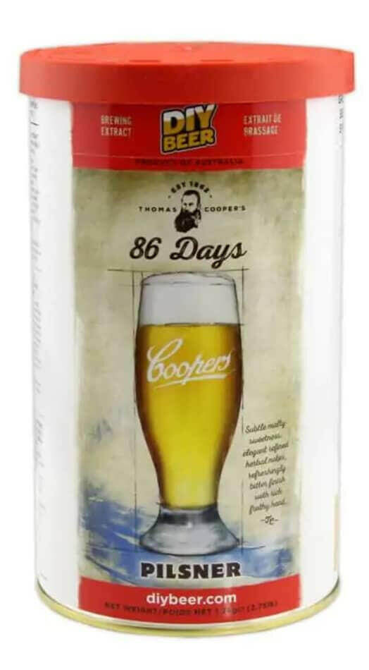 Coopers 86 Day Pilsner Beer Kit | The Home Brew Shop | 100613-827