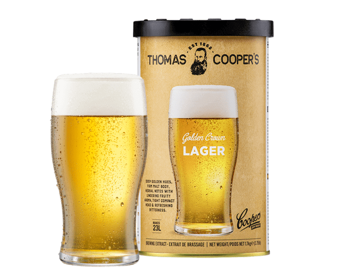 Coopers Golden Crown Lager Beer Kit | The Home Brew Shop | 9838-826