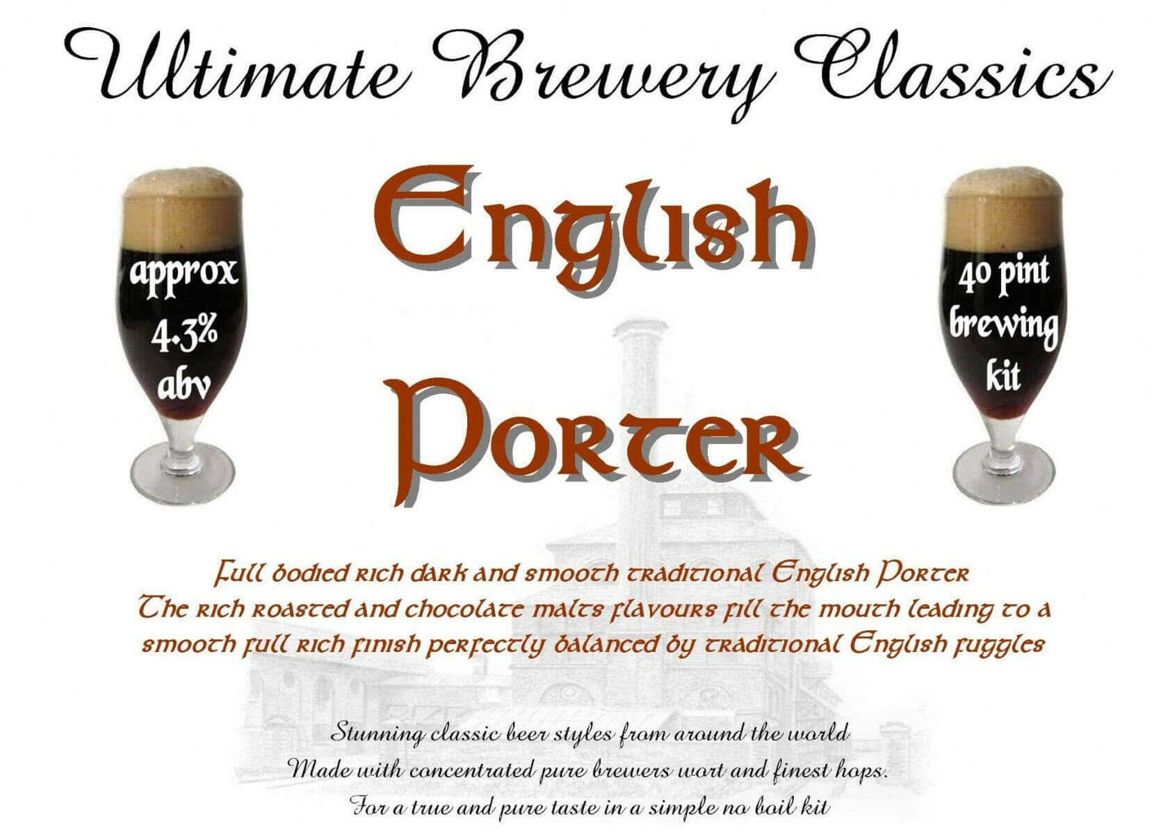 Ultimate Brewery Classics English Porter Beer Kit | The Home Brew Shop | 150083