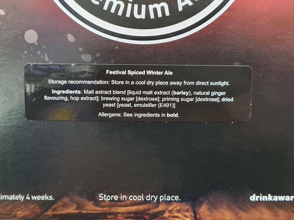 Festival Spiced Winter Ale Beer Kit | The Home Brew Shop | 1289