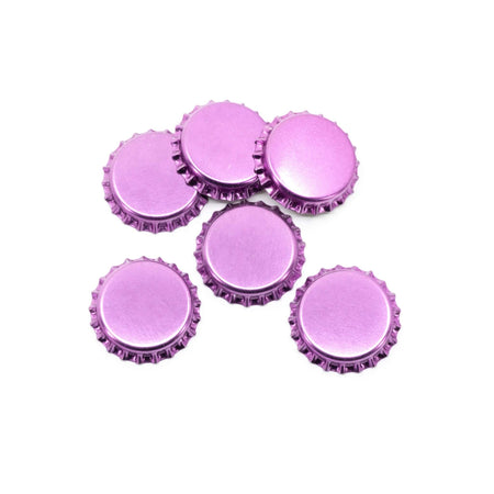 Kegland Crown Caps 26 mm Purple 100pcs - set of purple bottle caps for sealing beverages.