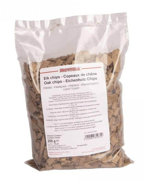 French Oak Chips Light Toast 250g | The Home Brew Shop | 6207250