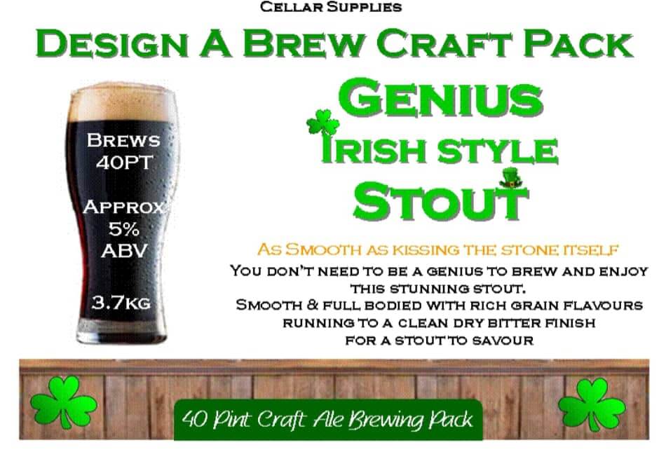 Genius Irish Stout Style Beer Kit | The Home Brew Shop