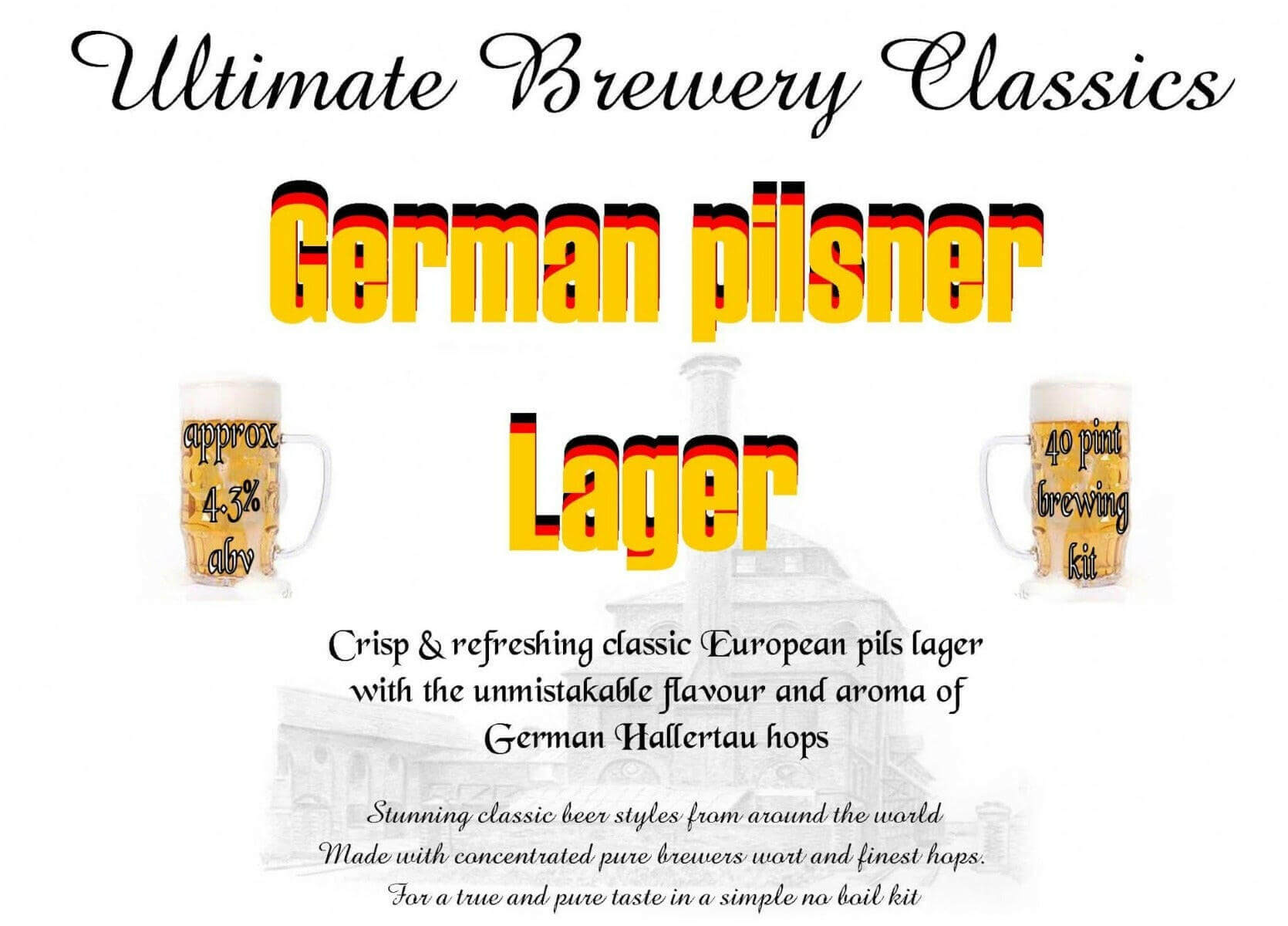 Ultimate Brewery Classics German Pilsner Beer Kit | The Home Brew Shop | 150081