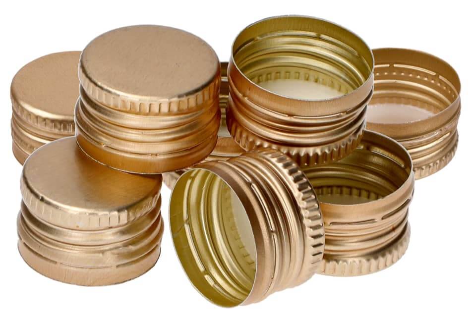 Screw Cap 28 x 18mm 8 Pack Gold | The Home Brew Shop | 634003