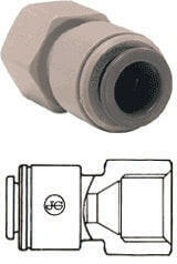 John Guest® PI4512F4S 3/8" x 1/4" Female FFL | The Home Brew Shop | 557630