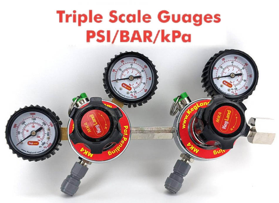 MK4 KegLand Dual Regulator | The Home Brew Shop | KL10870