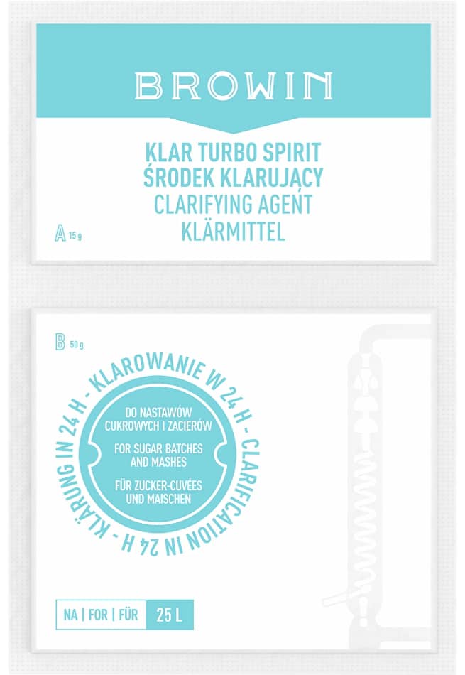 Klar Turbo Spirit Finings 25 Ltr - Browin | The Home Brew Shop | 405101