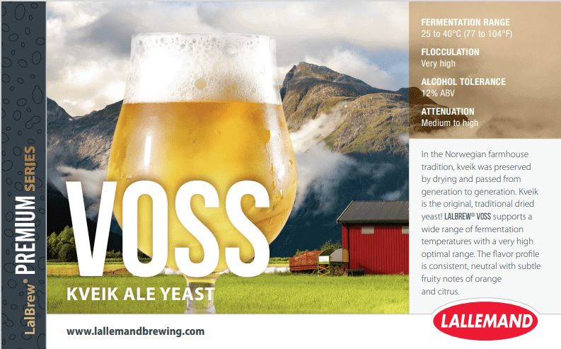 Voss Kveik Ale Yeast 11g | LalBrew® BBE 05-2027 | The Home Brew Shop | 50631