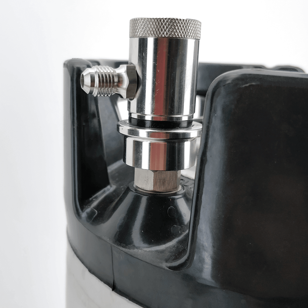 Machined Stainless Ball Lock Disconnect - MFL Thread (Black/Liquid) - KegLand