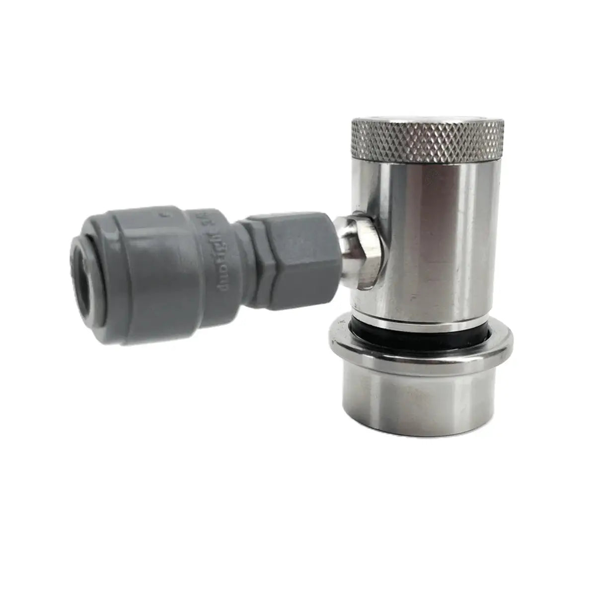 Machined Stainless Ball Lock Disconnect - MFL Thread (Grey/Gas) - KegLand