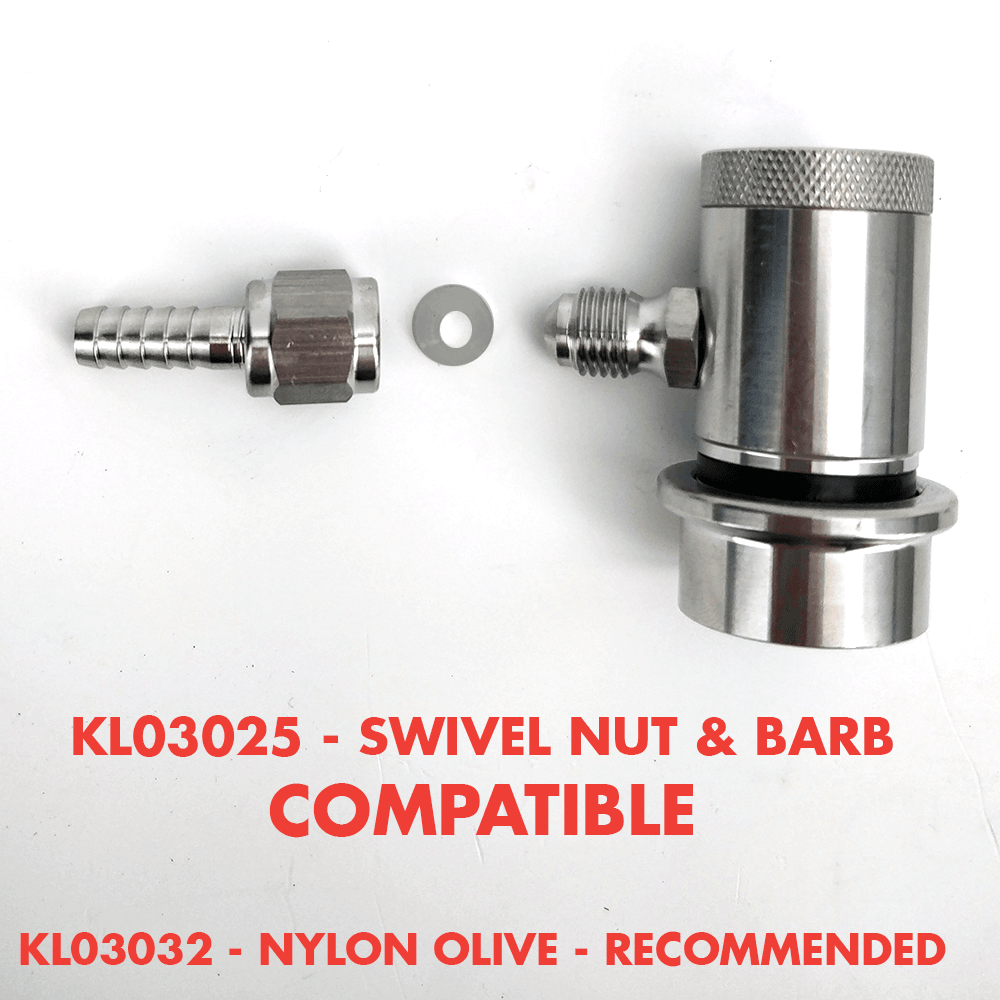 Machined Stainless Ball Lock Disconnect - MFL Thread (Black/Liquid) - KegLand