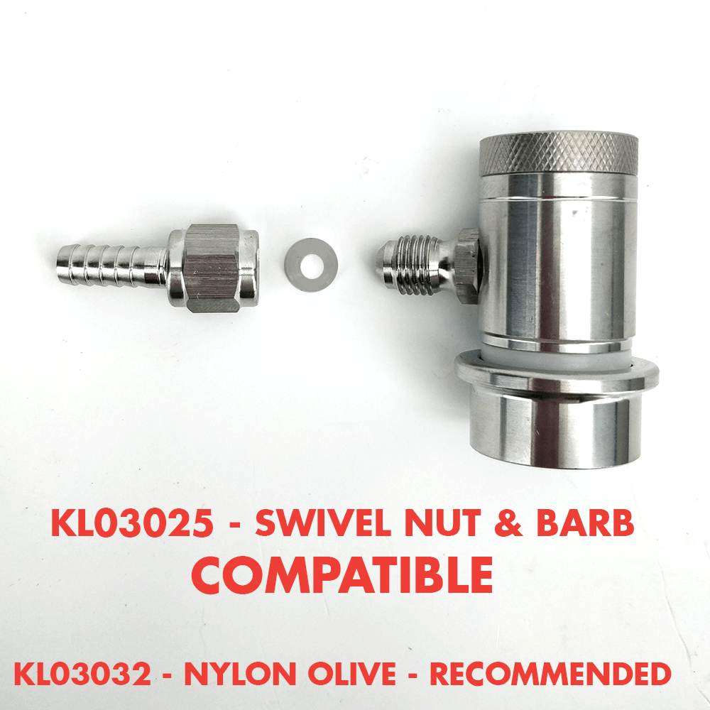 Machined Stainless Ball Lock Disconnect - MFL Thread (Grey/Gas) - KegLand