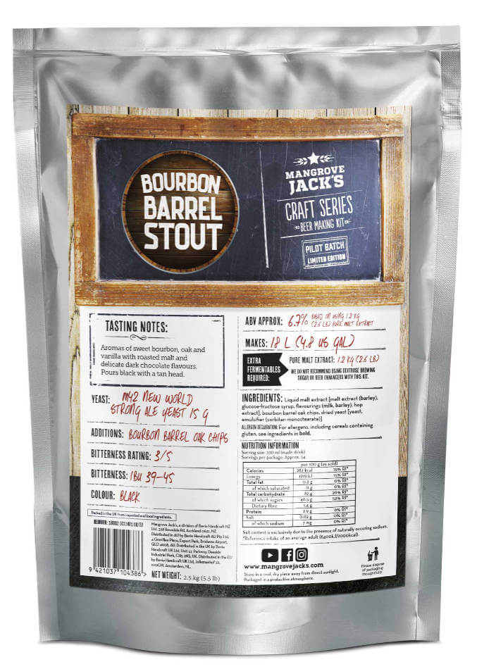 Mangrove Jacks Bourbon Barrel Stout | The Home Brew Shop | 10882