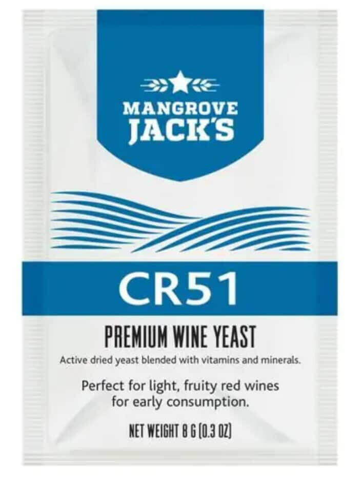 Mangrove Jacks Wine Yeast - CR51 suitable for red wines light, fresh and fruity | The Home Brew Shop | 102876 - 10646