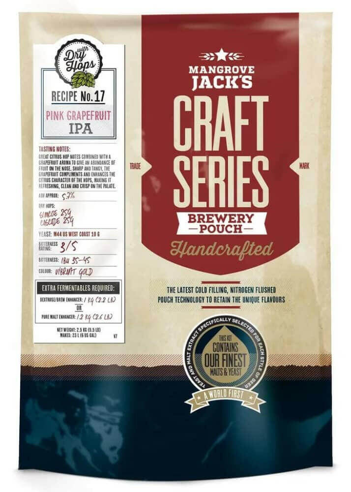 Pink Grapefruit IPA Beer Kit Mangrove Jacks | The Home Brew Shop | 10581