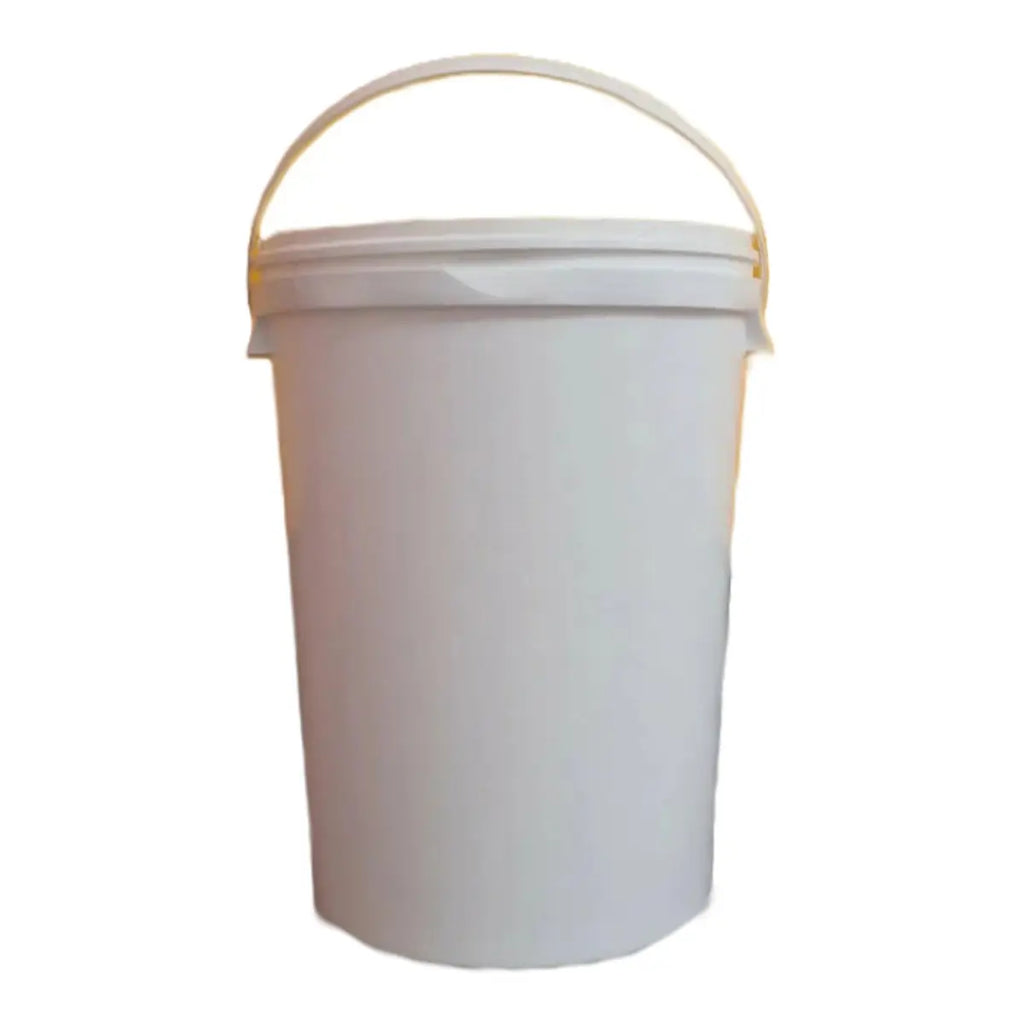 Fermenting Bin and Lid 10 Ltr plastic bucket with handle, 27 cm high, 28 cm wide, suitable for home brewing.