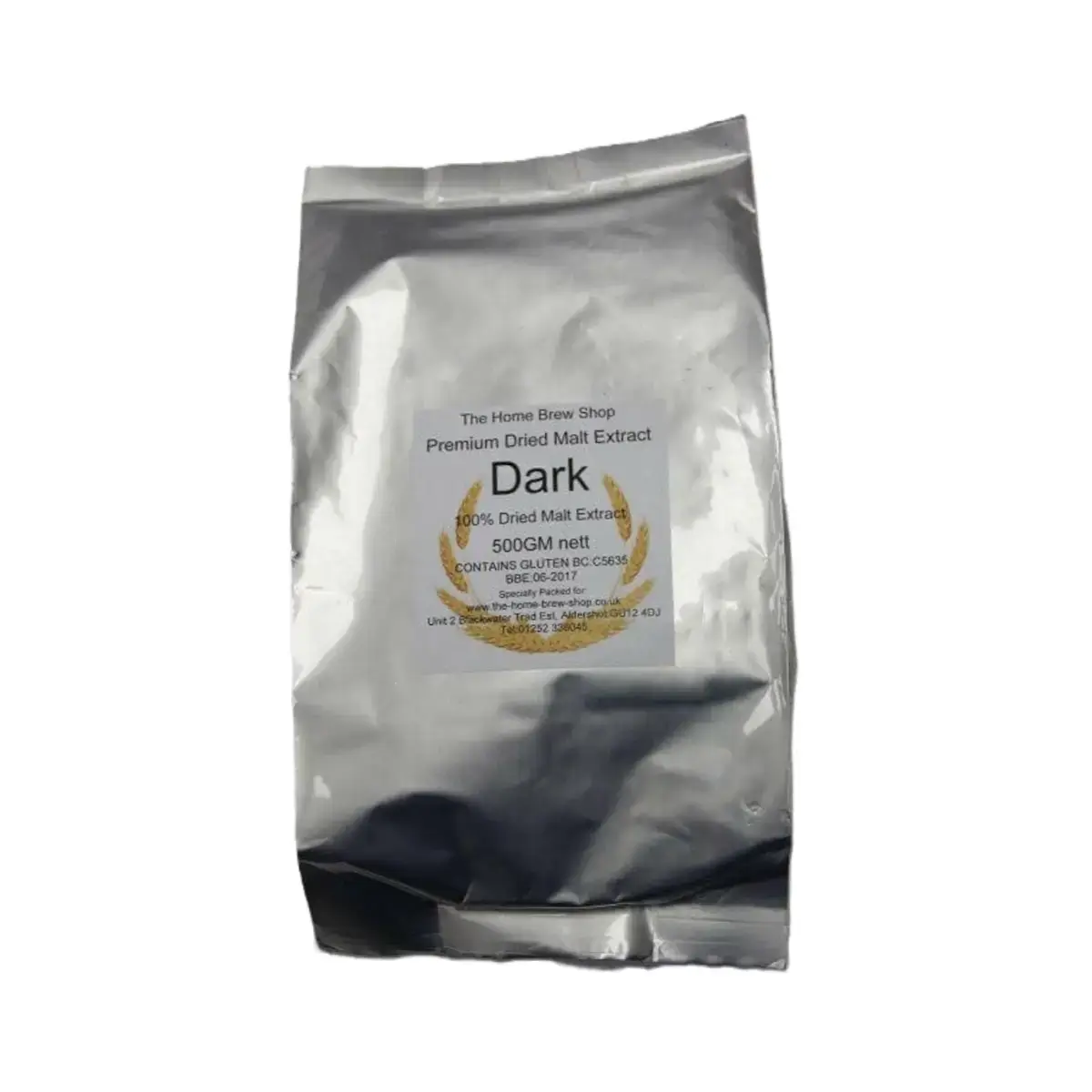 Super Malt Extract - Dark Dried Premium Malt Extract 500g packaging showcasing premium dried malt.