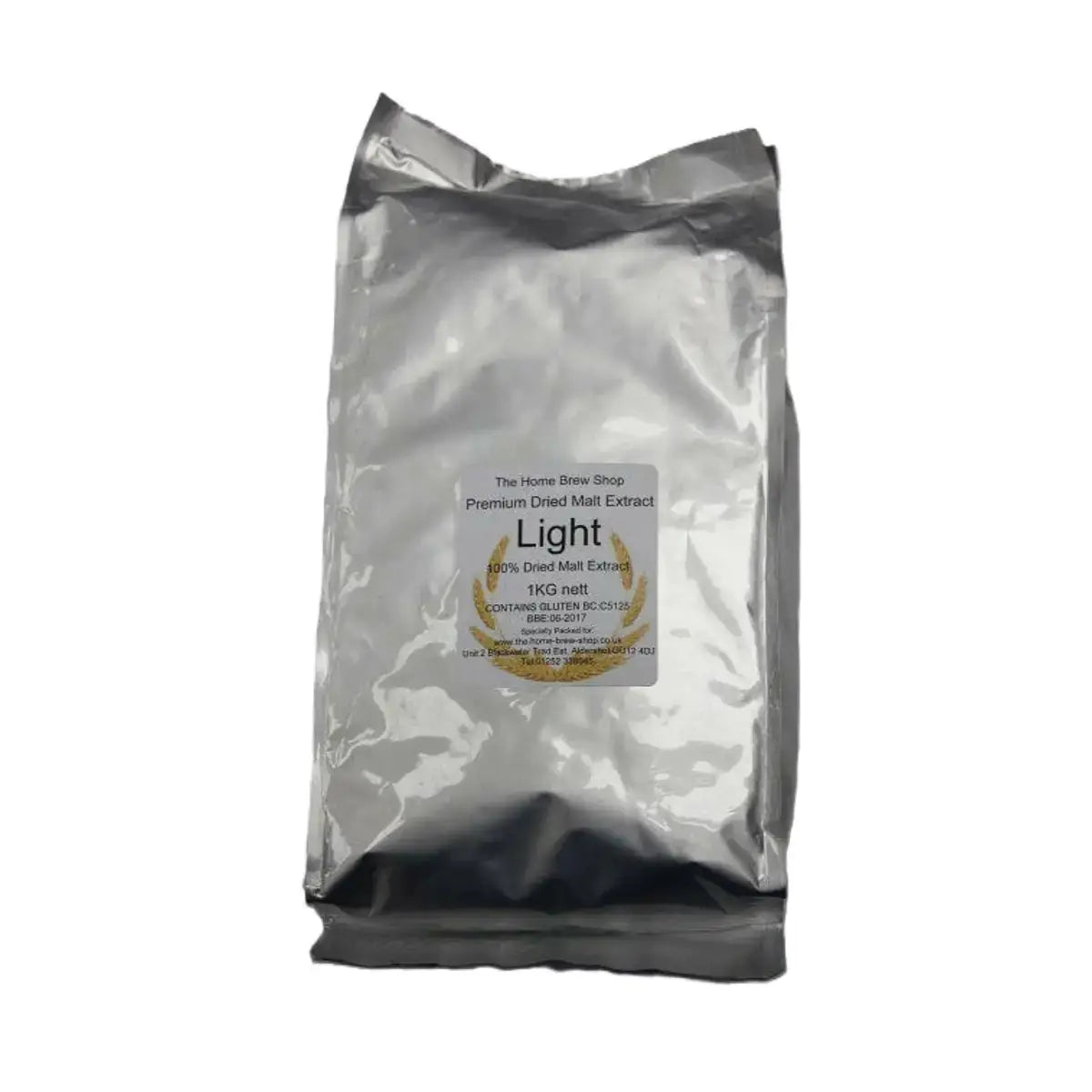 Super Malt Extract 1kg Light Dried Malt Extract packaging, premium dried malt for brewing and yeast starters.