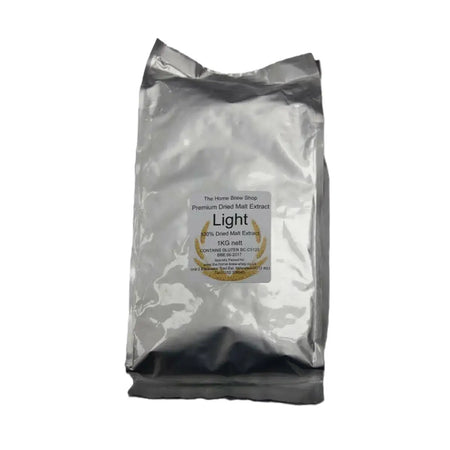Super Malt Extract 1kg Light Dried Malt Extract packaging, premium dried malt for brewing and yeast starters.