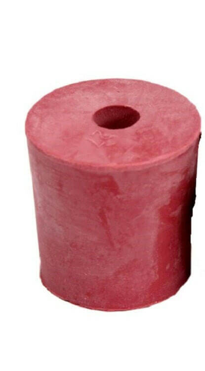 Red Rubber Demijohn Bung - Bored | The Home Brew Shop | 101311 - 7119