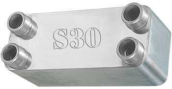 Counterflow 36 Plate Wort Chiller from S30 With Stainless Barbs | The Home Brew Shop | 40840