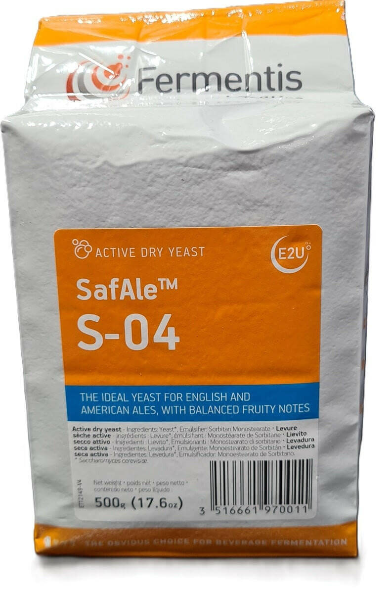 Safale S-04 Beer Yeast 500g pack | S04 BBE 04-2026 | The Home Brew Shop | 101647