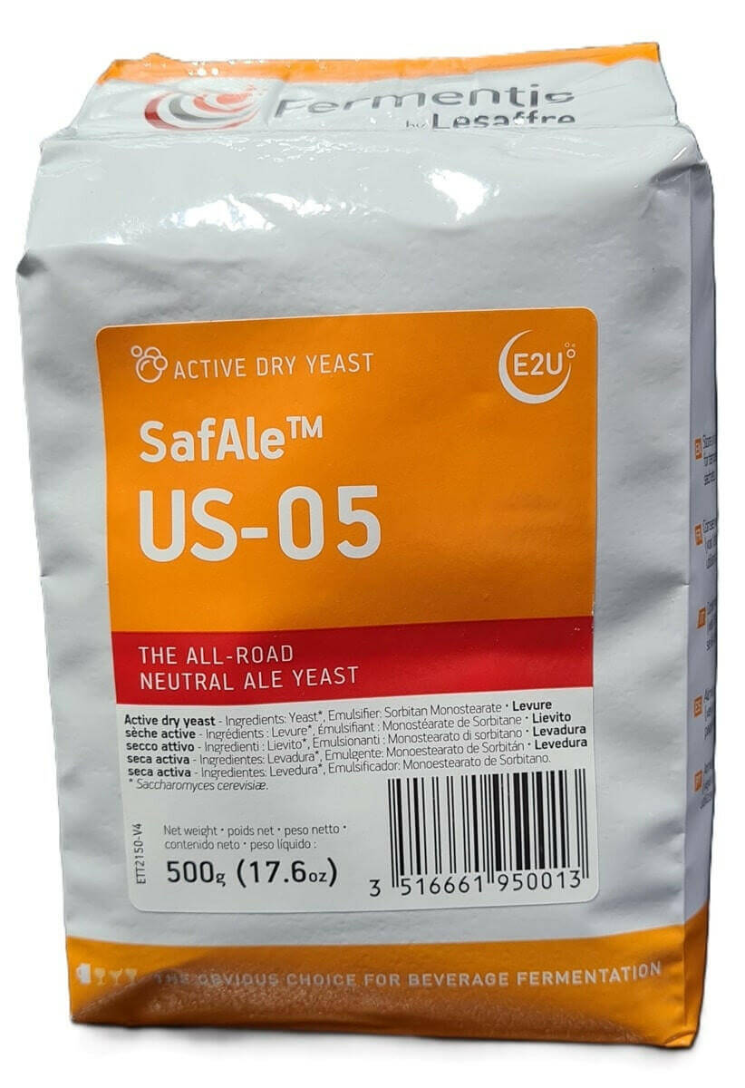Safale US-05 Beer Yeast 500g pack | US05 BBE 03-2026 | The Home Brew Shop | 100361