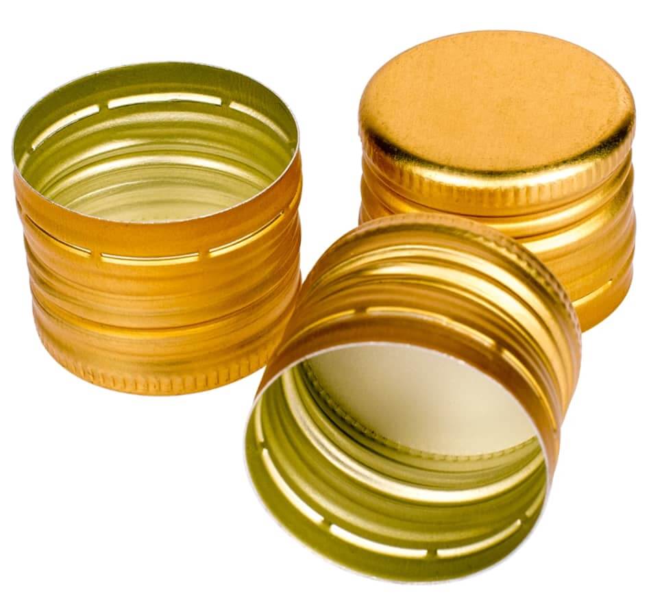 Screw Cap 31.5 x 24mm 6 Pack Gold | The Home Brew Shop | 634008