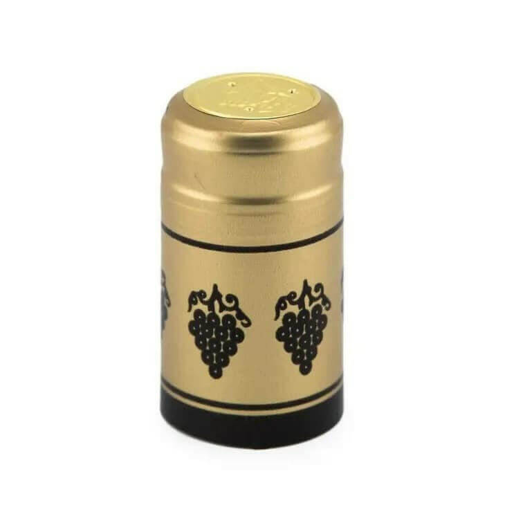 Shrink Capsules Gold With Black Grapes x100 | The Home Brew Shop | ABC33008