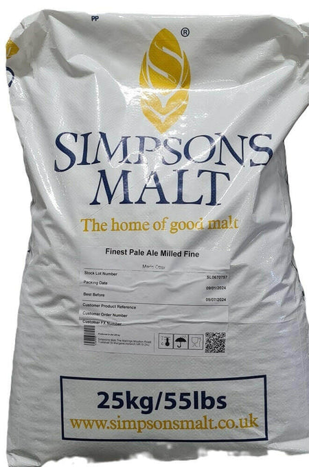 Maris Otter Pale Malt 25kg Milled/Crushed | Simpsons malt | Best Before 10/06/25 | The Home Brew Shop | 218471