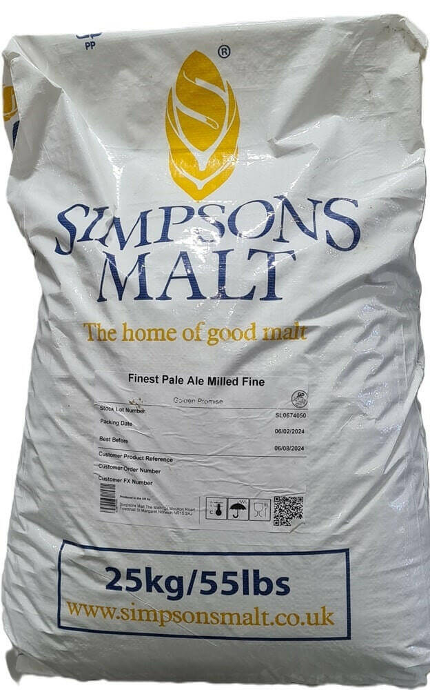 Golden Promise Pale Malt 25kg Whole Grain - Simpsons Best Before 10/03/26 | The Home Brew Shop | 519863