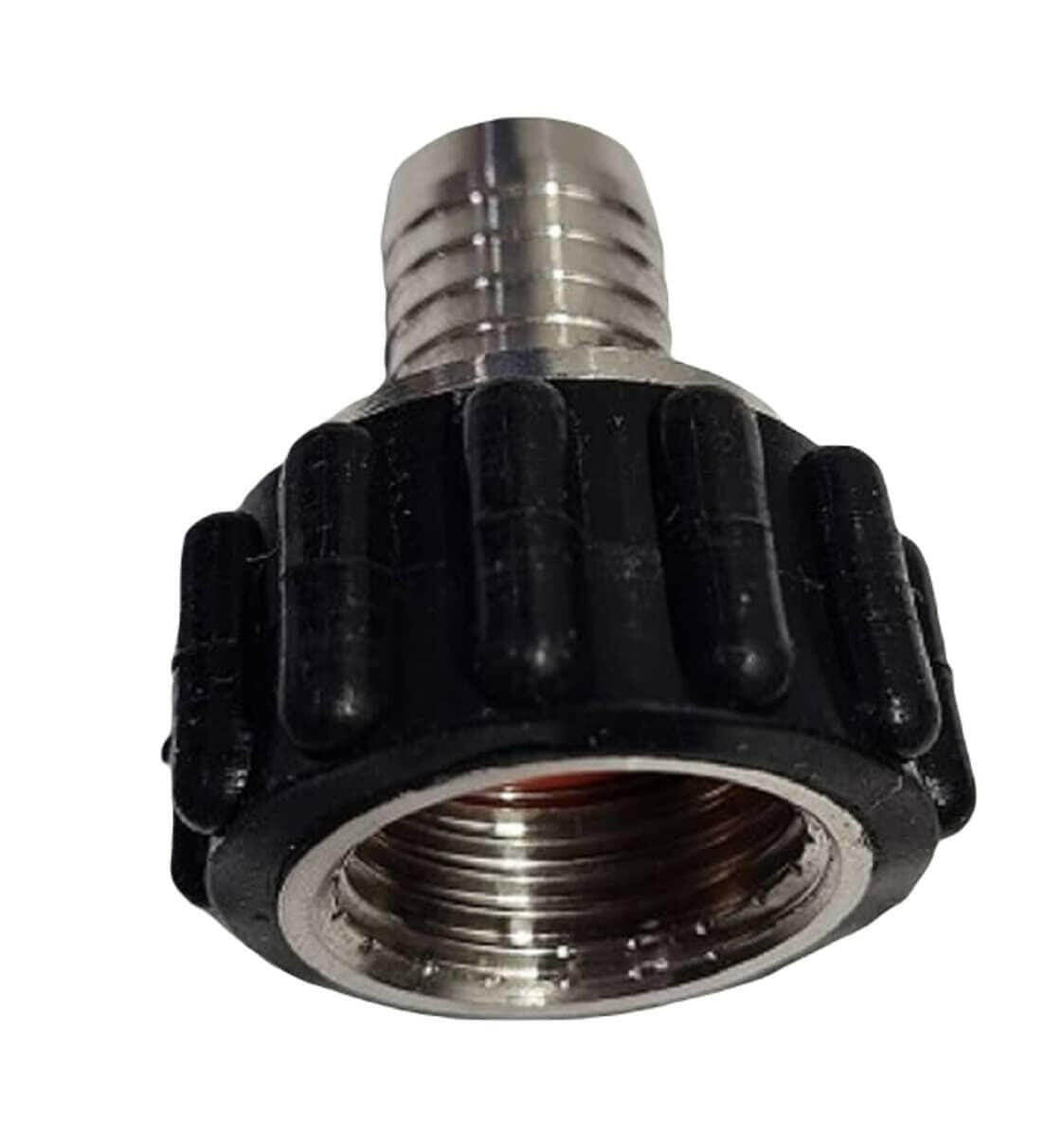 Stainless 3/8"" x 1/2" Barb Fitting - With Rubber Grip | The Home Brew Shop | 846201-38