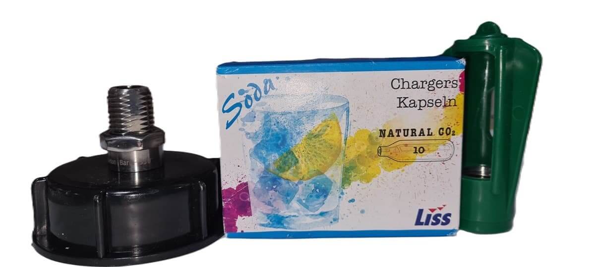 Stainless Steel Pin Valve and 2" Cap, Holder and Box Co2 bulbs | The Home Brew Shop | 94282