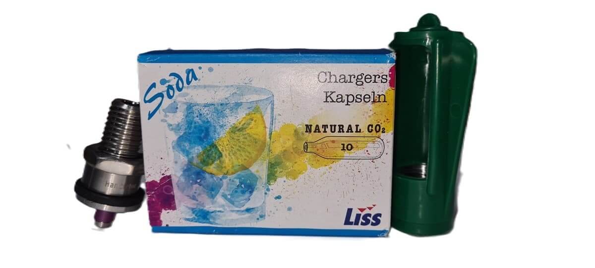 Stainless Steel Pin Valve with Holder and Box Co2 bulbs | The Home Brew Shop | 94283