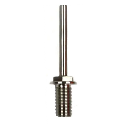 Thermowell 140mm Stainless Steel for kettles with a 1/2" connection and 7mm inner diameter.