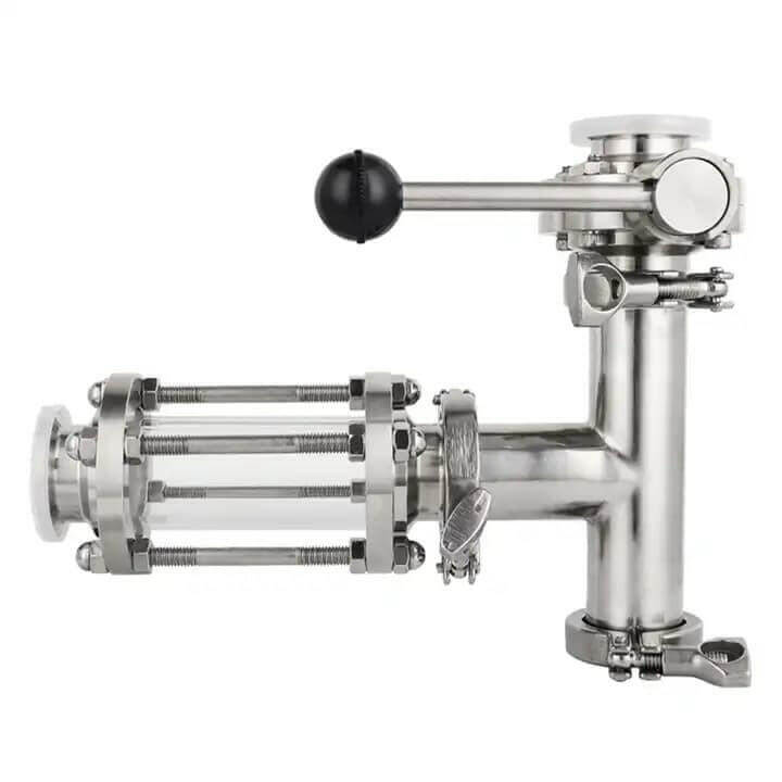 Tri Clamp Sight Glass with a Butterfly Valve and Fittings | The Home Brew Shop | 75609