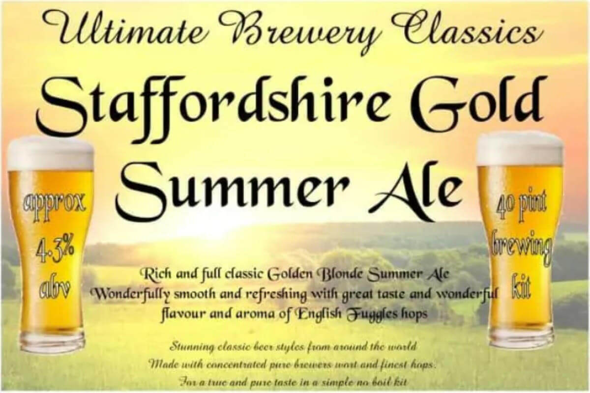 Ultimate Brewery Classics Staffordshire Gold Summer Ale Beer Kit | The Home Brew Shop | 150090