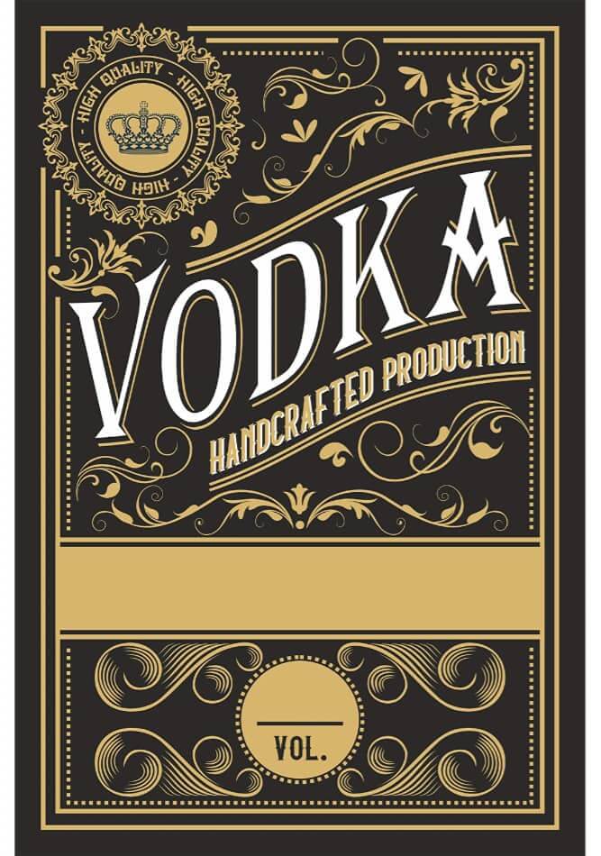 Vodka Self Adhesive Label 20 Pack | Browin | The Home Brew Shop | 660032