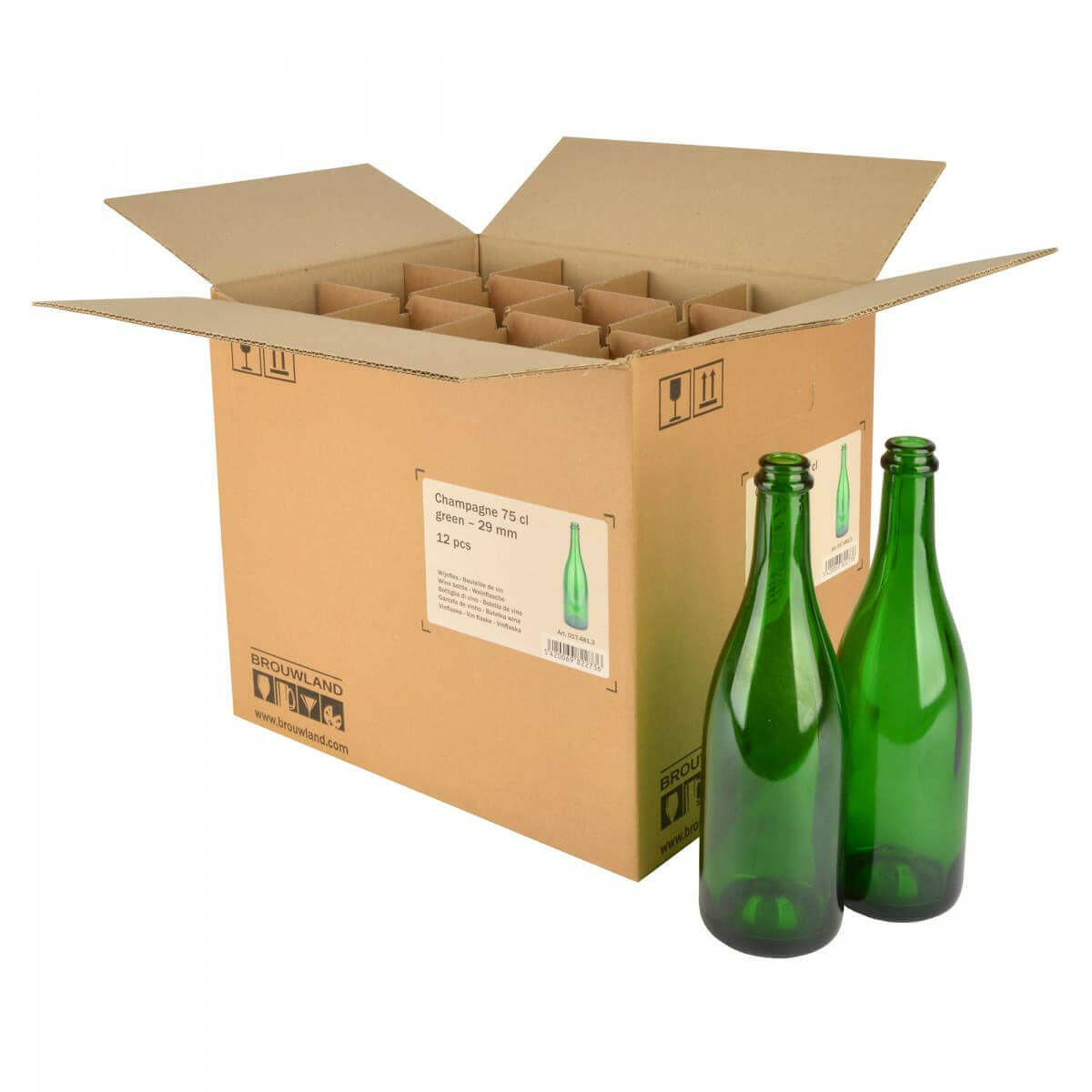 Champagne Bottles 75cl x 12 GLASS | The Home Brew Shop | 174557
