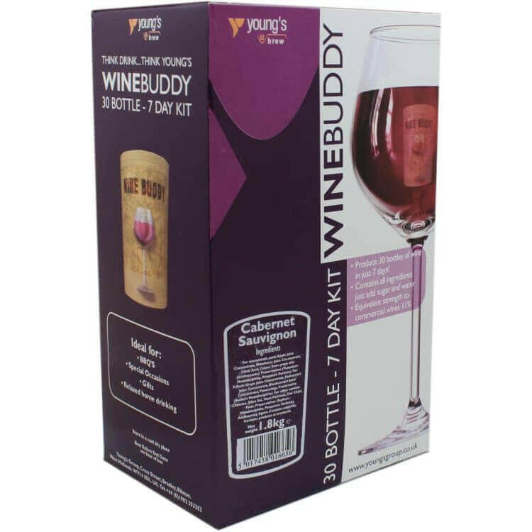 WineBuddy Cabernet Sauvignon 30 Bottle Wine Kit | The Home Brew Shop | 1665