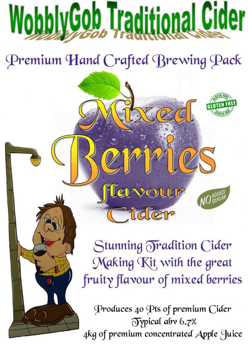 WobblyGob Mixed Berries Cider Kit | The Home Brew Shop | 437657
